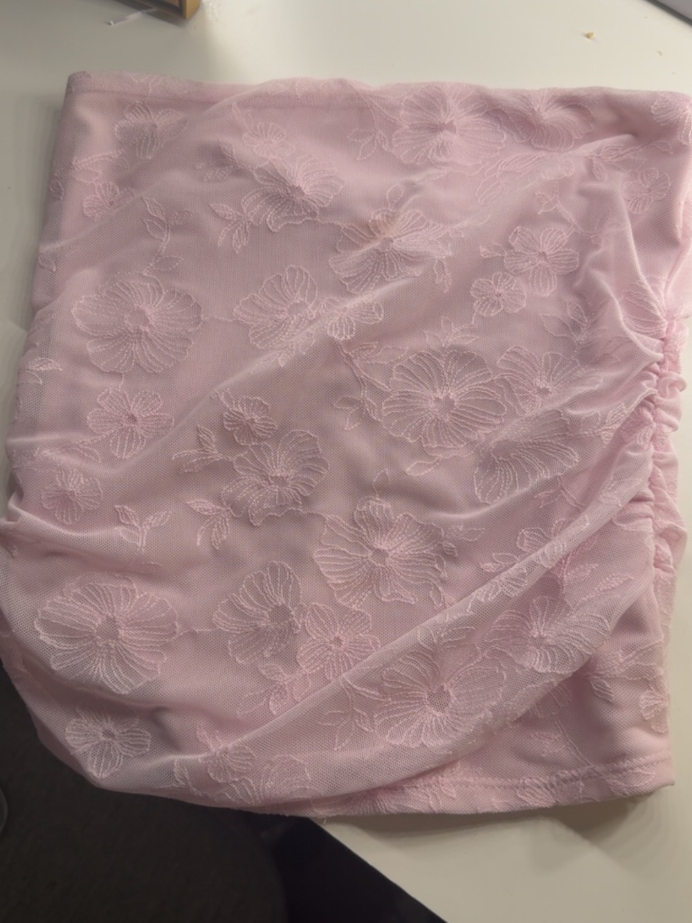 Garage Pink Floral Mesh Top